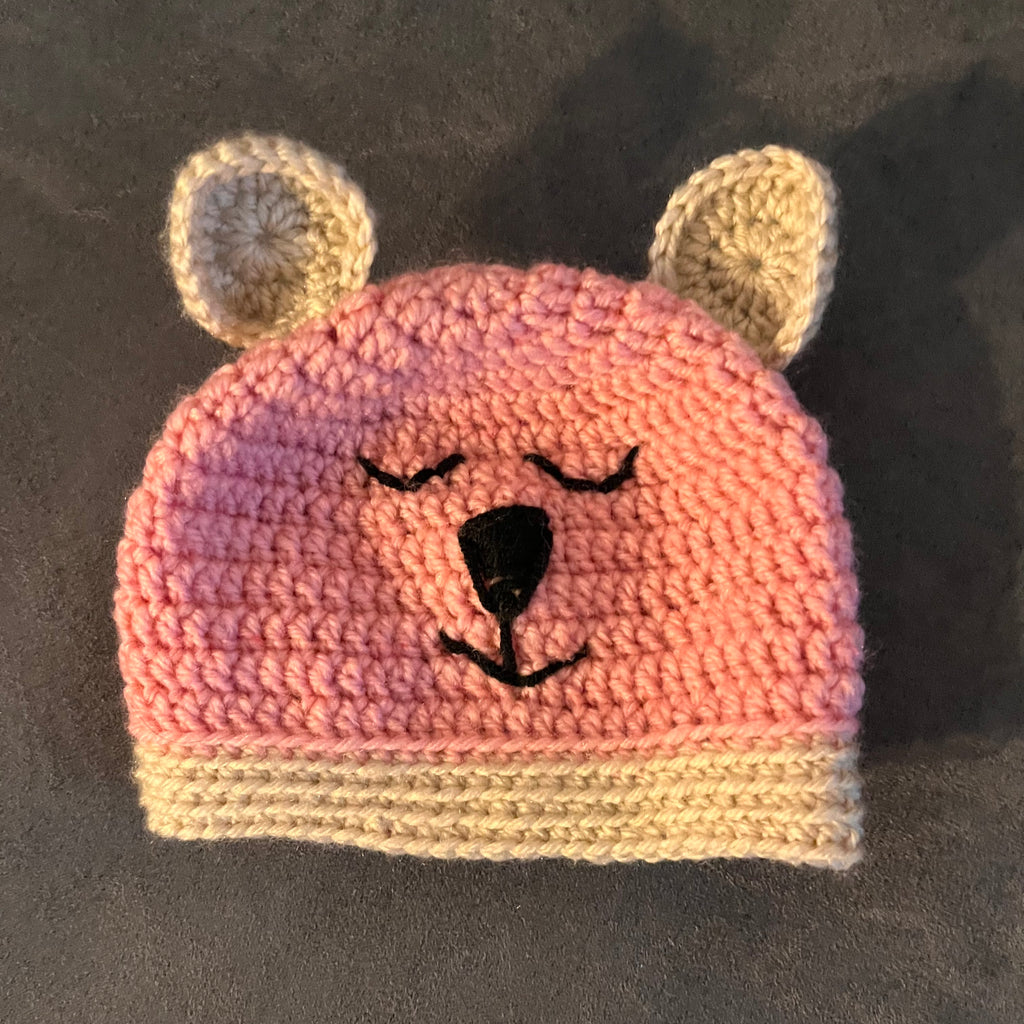 Set „Kleines Bärchen“ in Beige & Pink — sanfte Begleitung für die Allerkleinsten