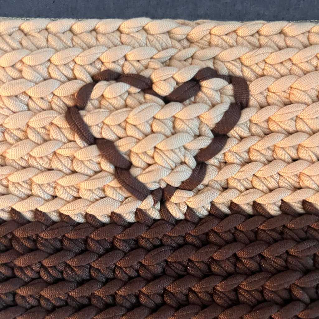 Handgehäkelte Kosmetiktasche aus T-Shirt-Garn – robust, stylisch & individuell