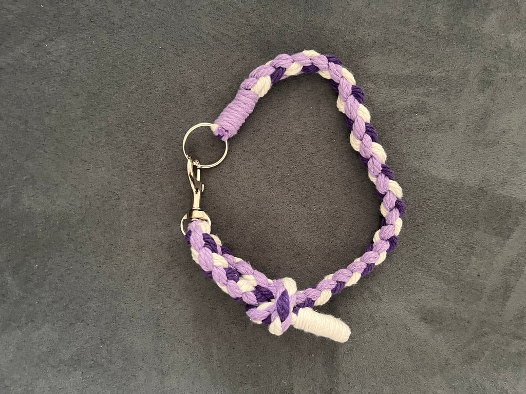 Set aus geknüpfter Hundeleine mit passendem Halsband (beides grössenverstellbar)