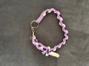Set aus geknüpfter Hundeleine mit passendem Halsband (beides grössenverstellbar)