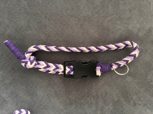 Set aus geknüpfter Hundeleine mit passendem Halsband (beides grössenverstellbar)