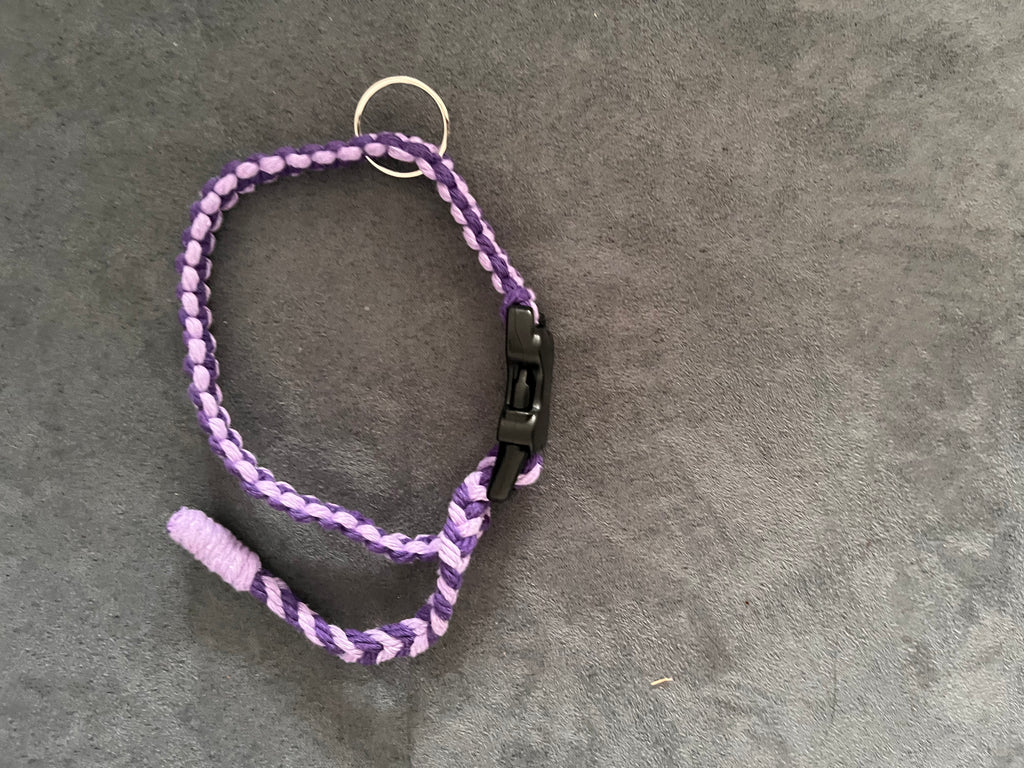 Set aus geknüpfter Hundeleine mit passendem Halsband (beides grössenverstellbar)