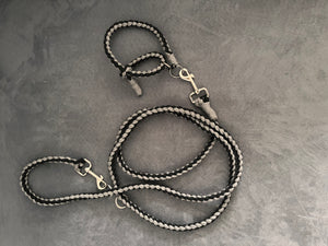 Set aus rund geflochtener Hundeleine mit passendem Halsband (beides grössenverstellbar)