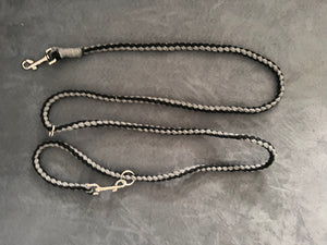 Set aus rund geflochtener Hundeleine mit passendem Halsband (beides grössenverstellbar)