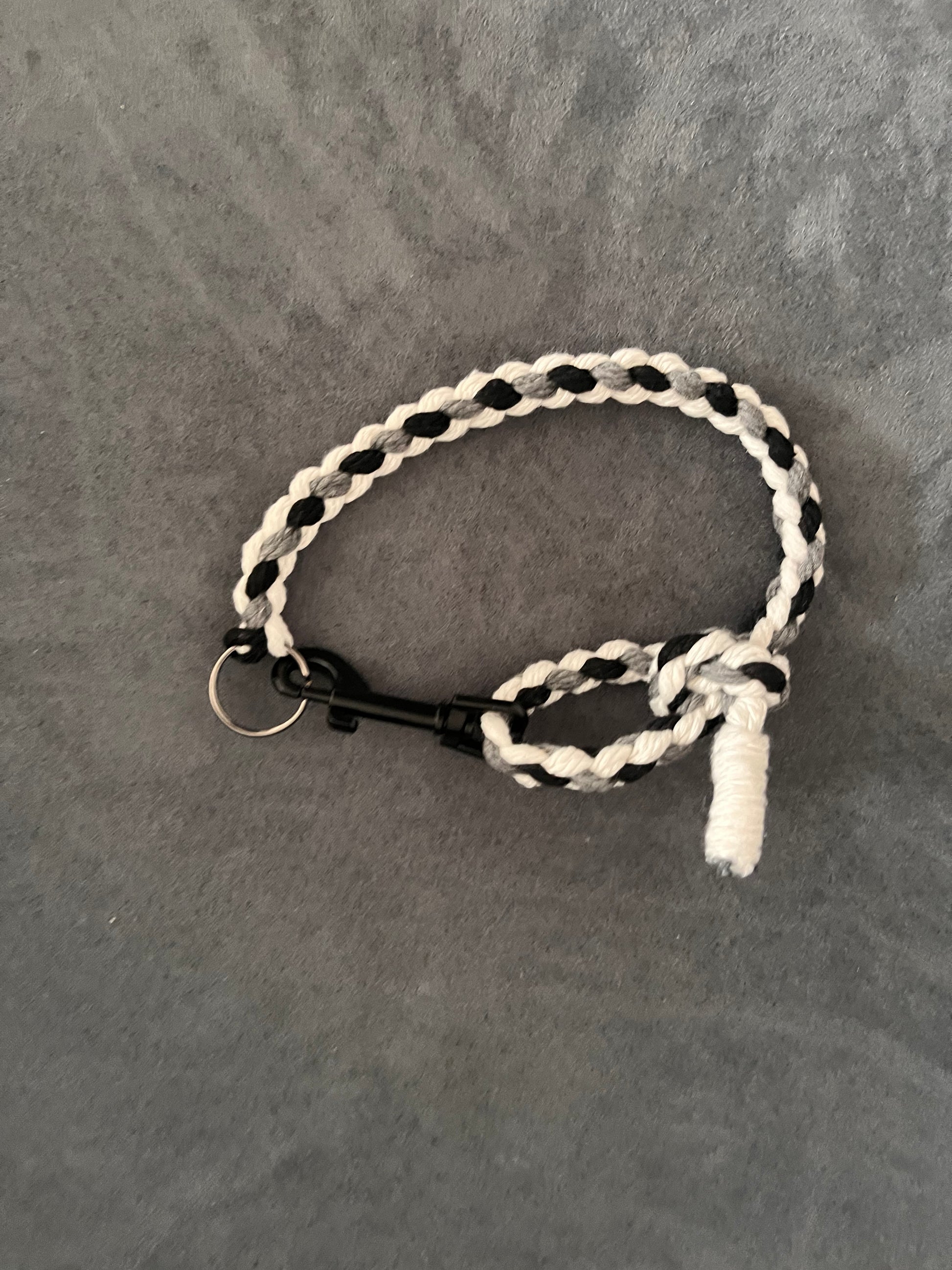 Set aus rund geflochtener Hundeleine mit passendem Halsband (beides grössenverstellbar)